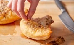 taking skin off of bone-in chicken breast