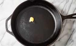 ghee melting in hot pan