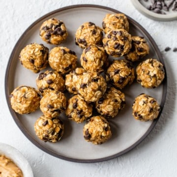 oatmeal energy balls on a plate