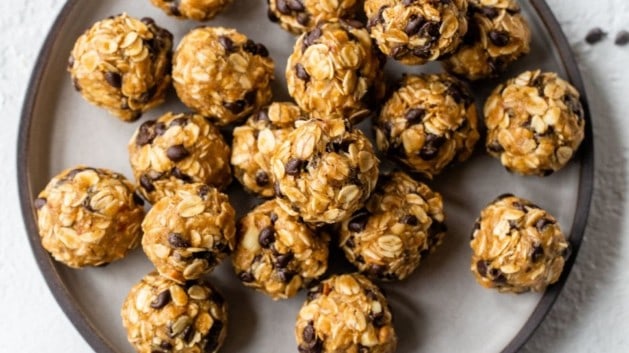 oatmeal energy balls on a plate