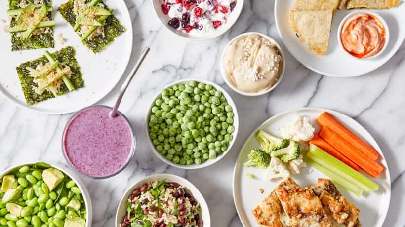 collage of easy healthy meal ideas