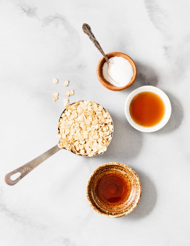 oats, vanilla, maple syrup + salt