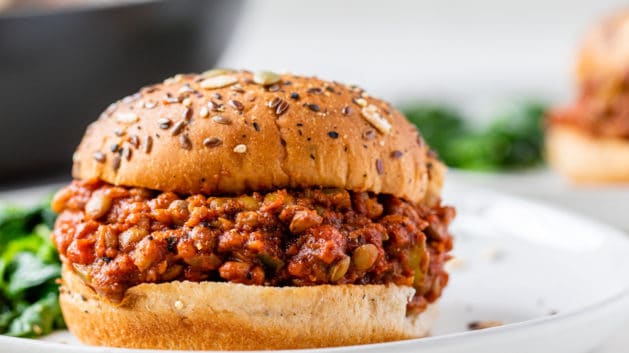 lentil joe's sandwich on a plate