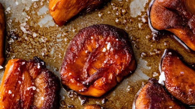 Lion's Mane Mushrooms cooked in a skillet.