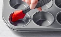 greasing muffin pan