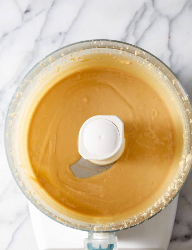 creamy peanut butter in food processor